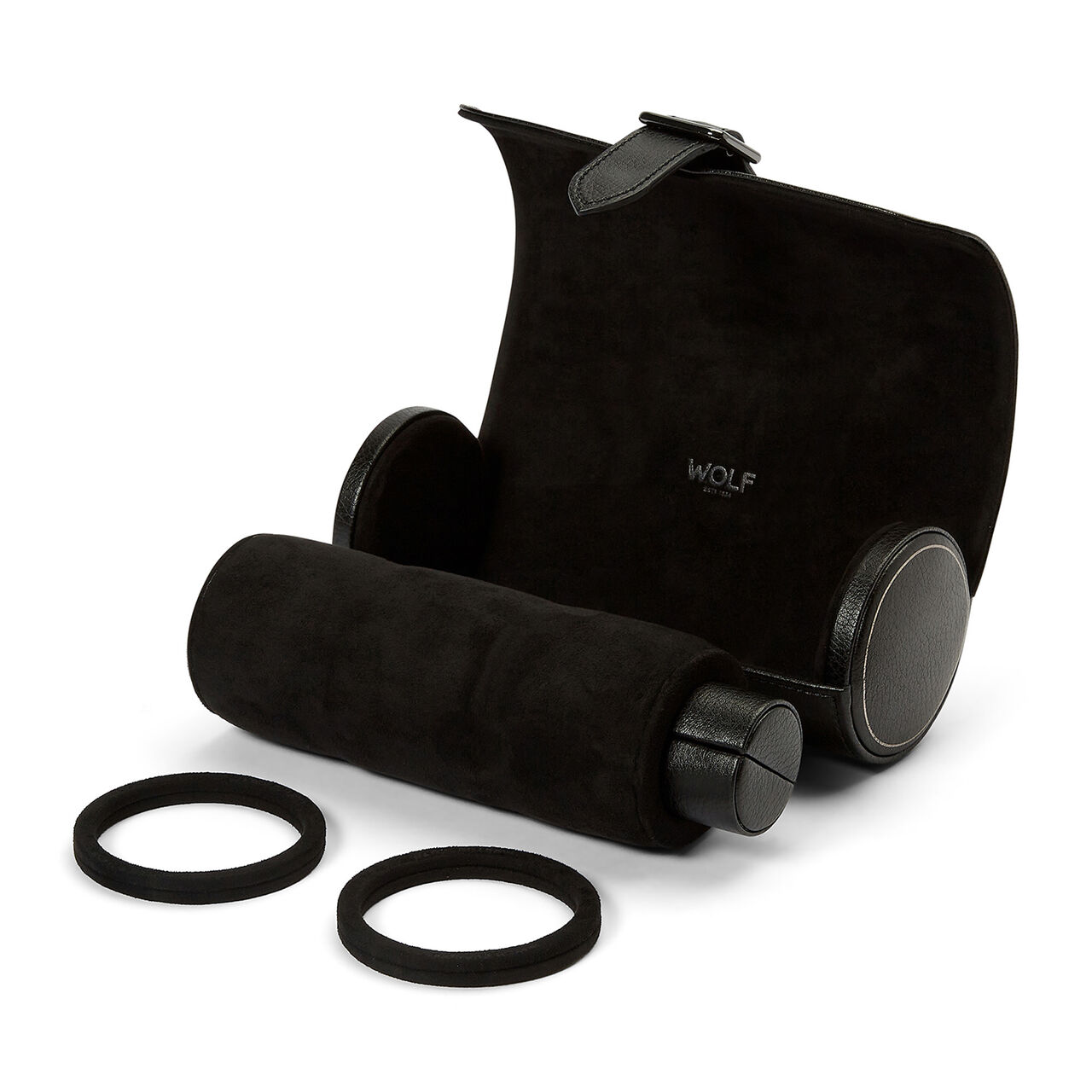 WOLF British Racing Black 3 Piece Watch Roll Storage image number 3